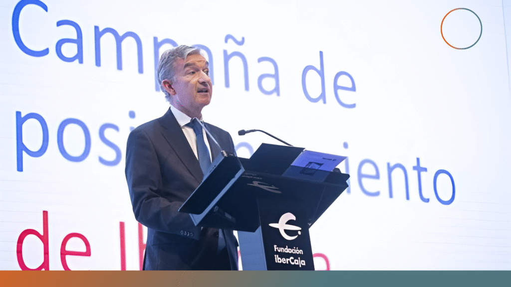 Presentación del renovado posicionamiento de marca de Ibercaja durante un acto institucional